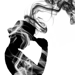 ftesmoke blackandwhite freetoedit silhouette smoke