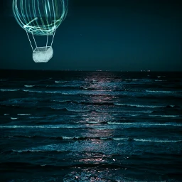 fteballoflight balloon night sea